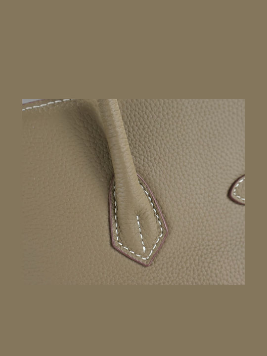 Passaggio Leder Damenhandtasche Handtasche Taupe
