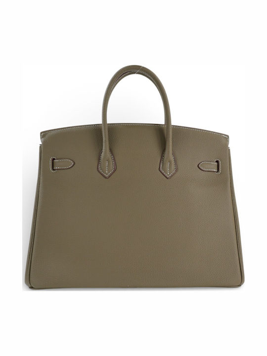 Passaggio Leder Damenhandtasche Handtasche Taupe