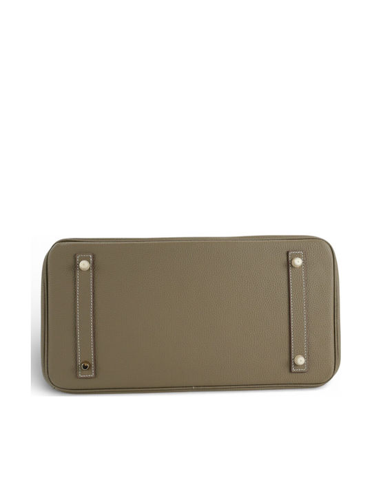 Passaggio Leder Damenhandtasche Handtasche Taupe