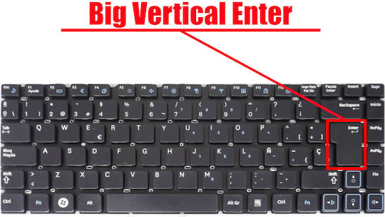 Spanish Laptop Keyboard Samsung Rv411 Rv412 Rv413 Rv415 Rv420 Rv409 Rv419 E3420 E3415 Q330 Q430 Q460 Sf410 Sf411 Sf310 Sf311 Sf210 Rc410 Rc420 Rf410 Rf411 P330 V122960bs1-us Es No Frame Black Cod.40015esnofr