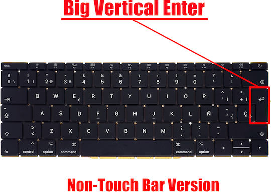 Tastatură Spaniolă Pentru Laptop Apple Macbook 12" Retina A1534 2015 2016 2017 Emc 2746 Emc 2991 Emc 3099 613-01195 613-02547 661-02280 Es Fără Cadru Retroiluminată Neagră Cod 40415es