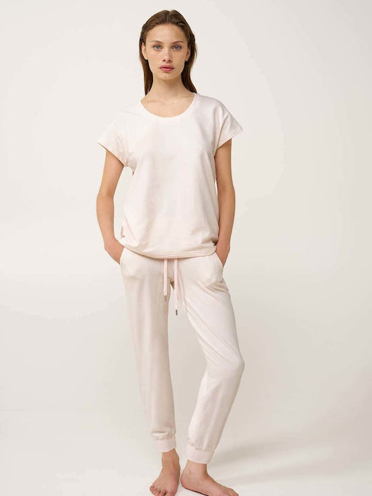Vamp Winterschlafanzug Damen Baumwollene Damenhose Pyjama Schwarz