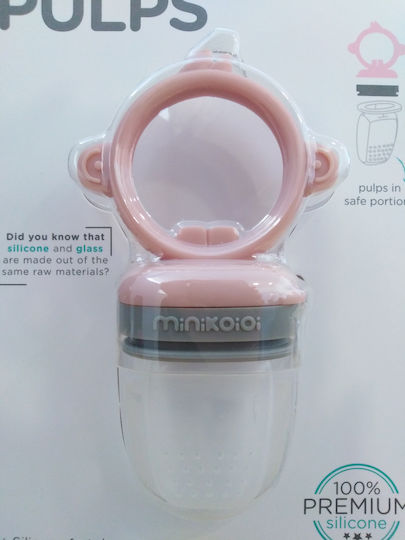Minikoioi Πιπίλα Φαγητού Ροζ από Σιλικόνη για 6+ μηνών
