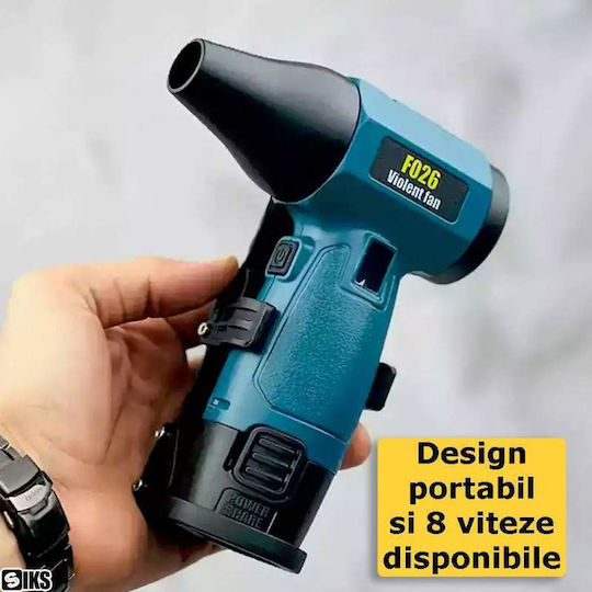 Siks Suflantă de Aer Fără Fir Portabilă 12v Baterie Inclusă Îndepărtare Prafului Uscare Picături de Apă Îndepărtare Zăpezii Frunzelor de pe Mașină Curățare Tastatură Utilizare Multifuncțională Verde Negru