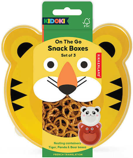 Kikkerland Plastic Kids Dinner Set Transparent