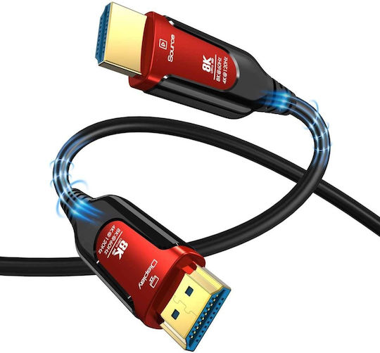 PremiumCord HDMI 2.1 Ultra High Speed 48Gbps 4K 120Hz HDR VRR Cable HDMI male - HDMI male 10m Μαύρο