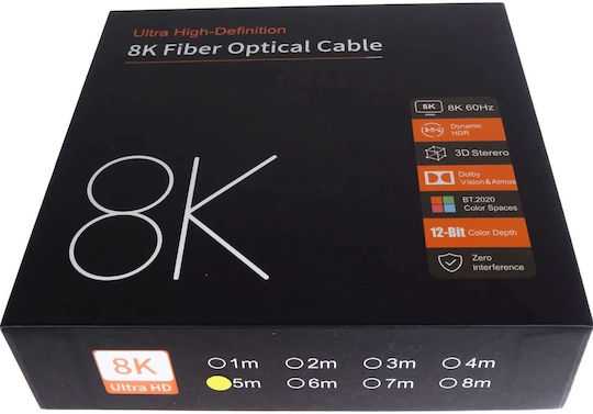 PremiumCord HDMI 2.1 Ultra High Speed 48Gbps 4K 120Hz HDR VRR Cable HDMI Male - HDMI Male 7m Black