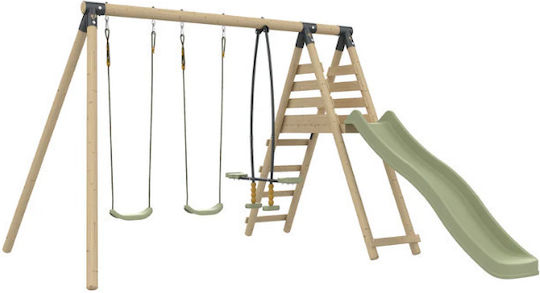 Spielplatzspielzeug & Ausrüstung Roundwood mit 2 Schaukel und 1 Doppel-Schaukel M321/Y224cm