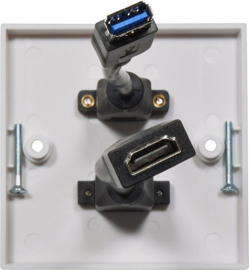 Av:link Wall Plate Usb-a/hdmi 8k 122.398uk