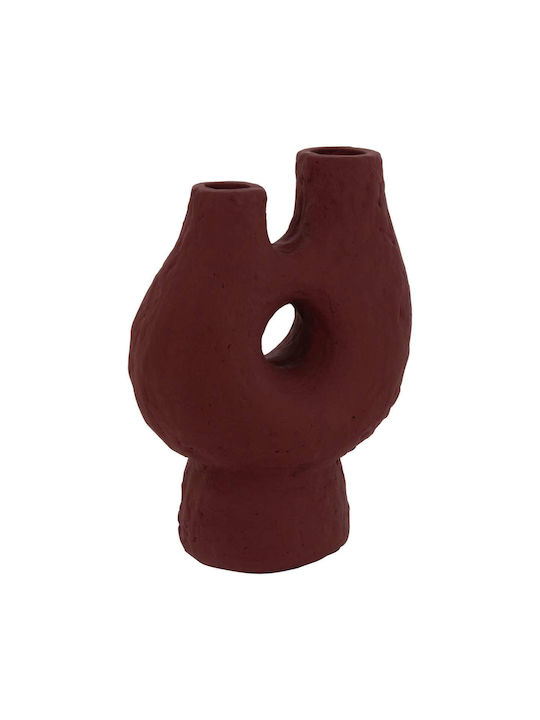 Decorative Ceramic Vases Orange Set 2 Pieces