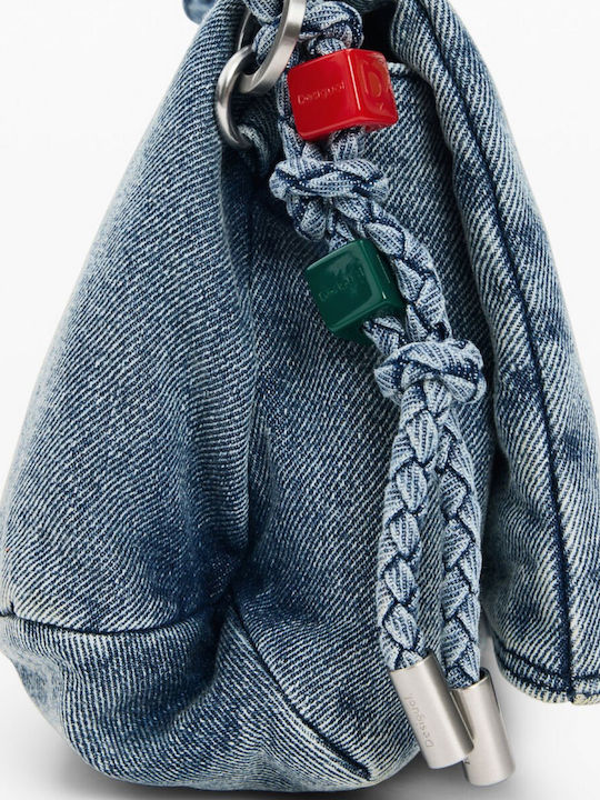 Damentasche Aus Stoff Damen Schultertasche Hellblau