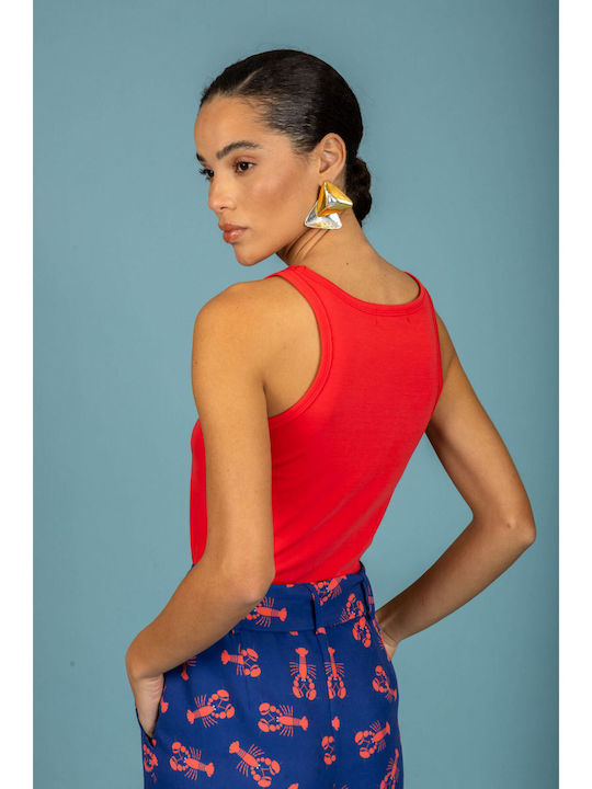 Women's Sleeveless Blouse Red
