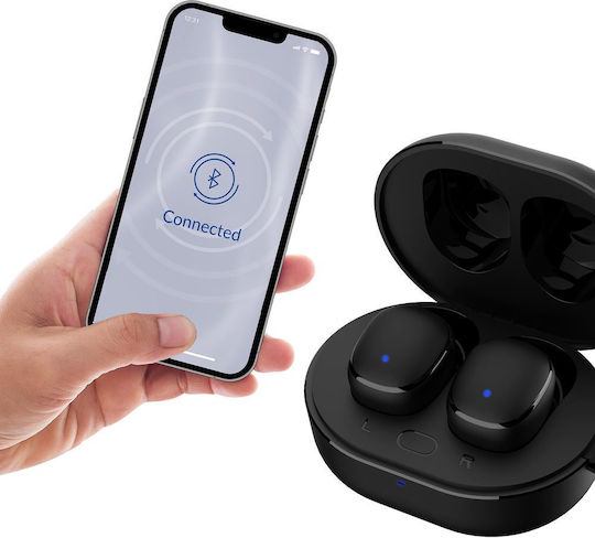 3MK FlowBuds 6.0 Casti Bluetooth Handsfree Cu Husă De Încărcare Negru