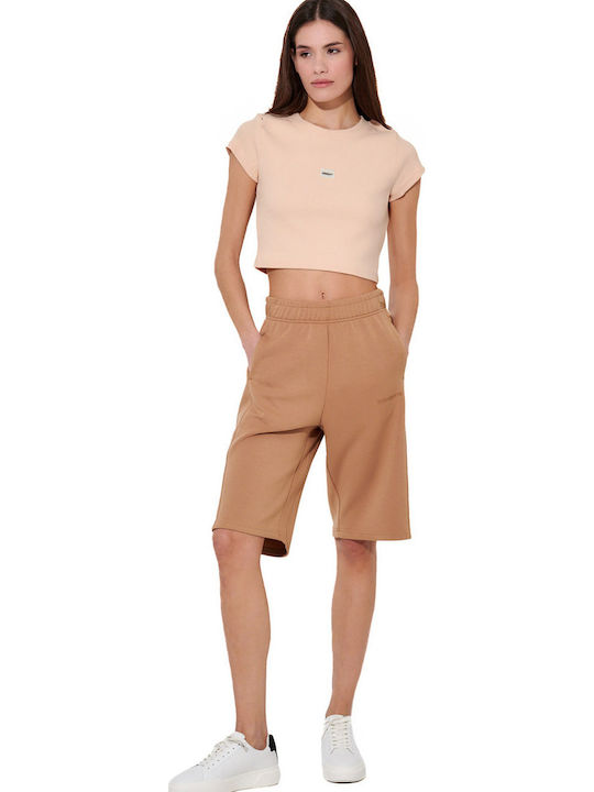 Body Action Women's Crop T-shirt Salmon
