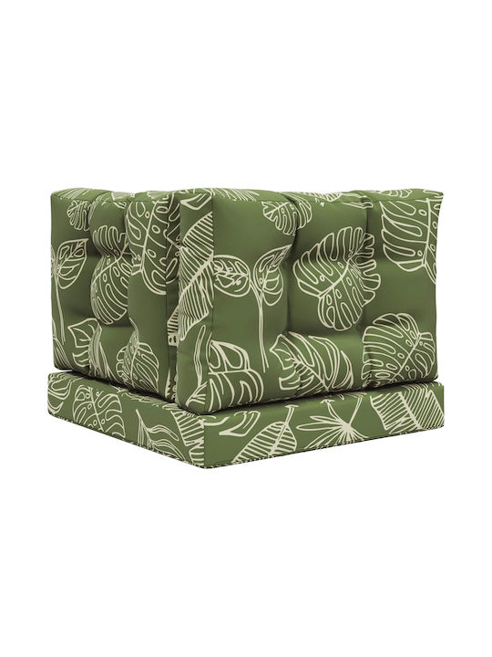 vidaXL Garden Chair Cushion with Backrest Green 3 Pieces 60x60cm