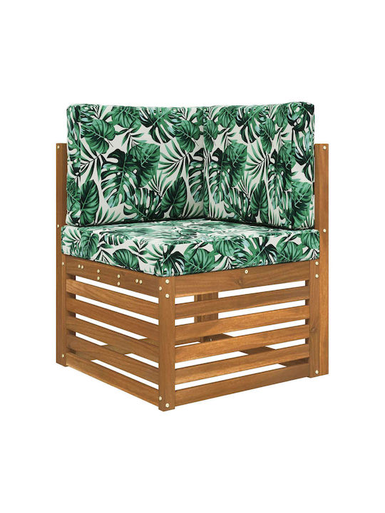vidaXL Garden Chair Cushion with Backrest Green 3 Pieces 60x60cm