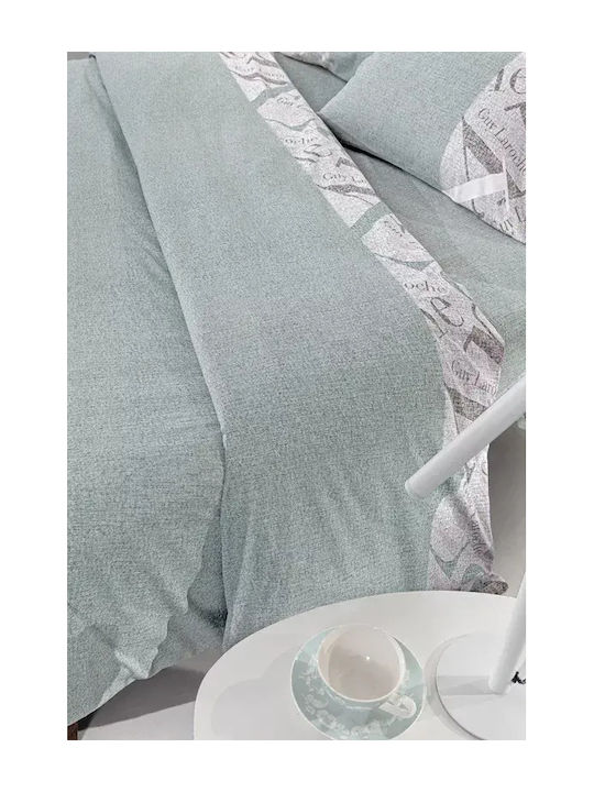 Guy Laroche Passport Bettlaken Set für Einzelbett 170x200cm Grün (3 Stück)
