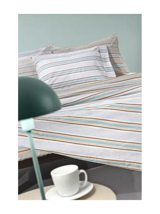 Guy Laroche Pinstripe Semi-Double Bed Sheets Set 180x265cm 3 Pieces