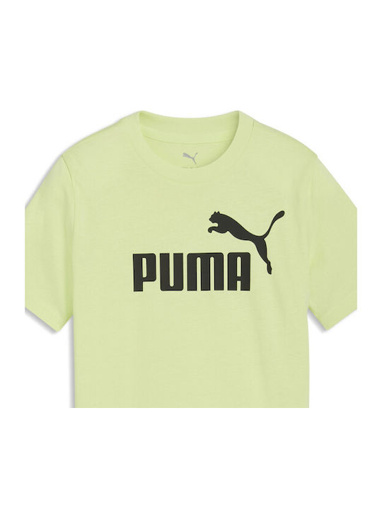 PUMA Детска Тениска Зелен Лого Tee