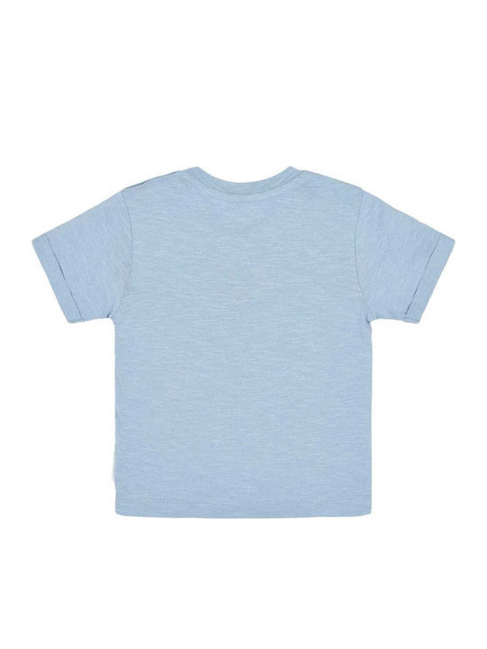 Kids Short-Sleeved Blouse Steel Blue