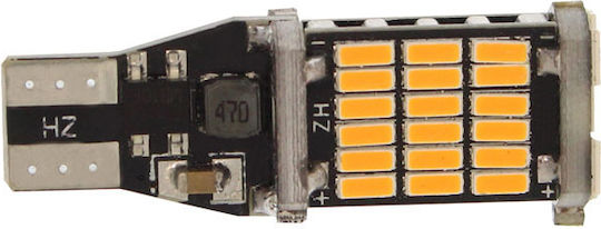 Λάμπες Αυτοκινήτου & Μοτοσυκλέτας T10 / T15 / W5W / W16W Canbus LED Πορτοκαλί 12-24V / 12V / 24V 3W 2τμχ