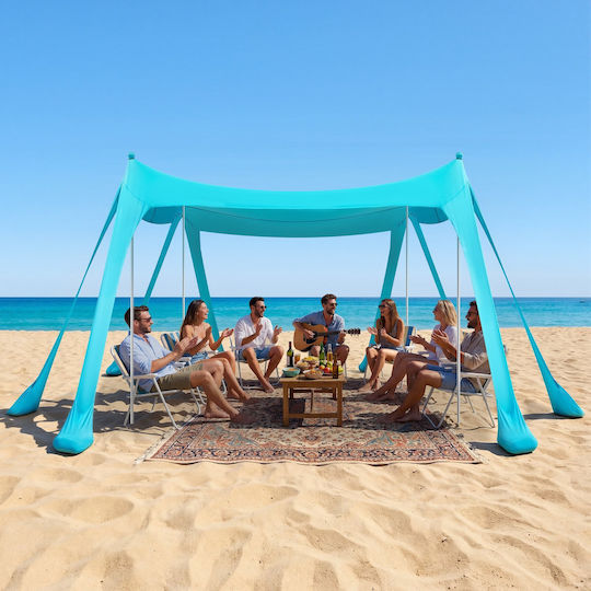 Vevor Cort De Plajă Pentru 7 Persoane Verde