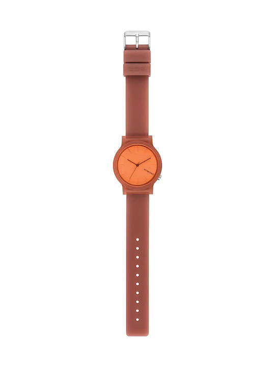 Komono Mono Womens Watch 18mm Battery With Brown Rubber Strap