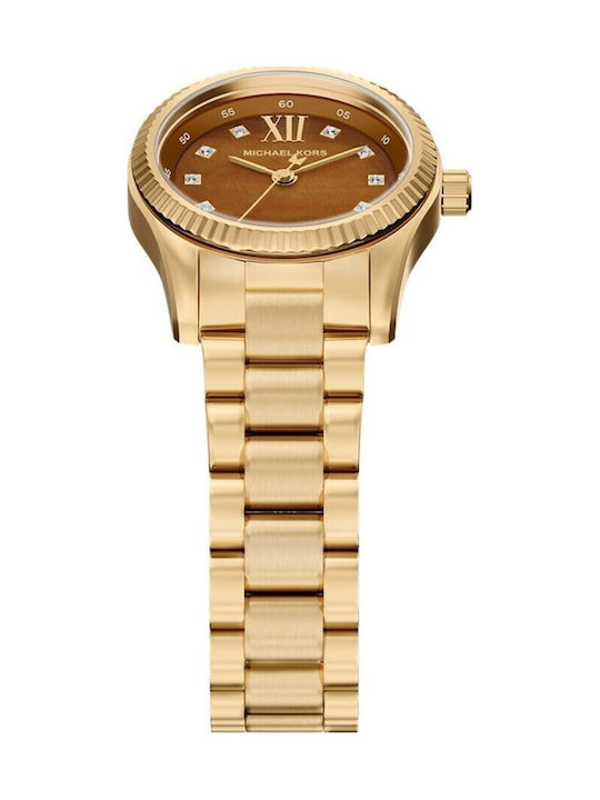 Michael Kors Lexington Γυναικείο Ρολόι 26mm Μπαταρίας με Χρυσό Μεταλλικό Μπρασελέ