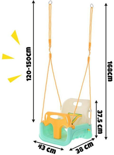 Swing with Protector 43x38x168cm Turquoise