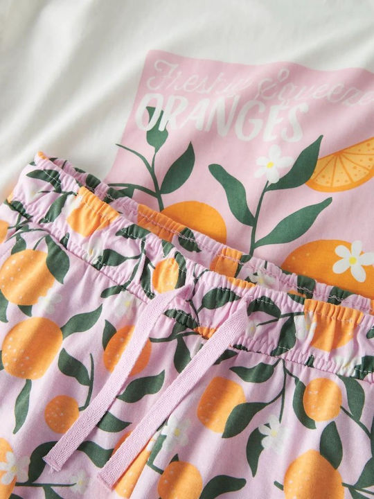 Sommer-Kinderbekleidungsset 2 Stück Weiß/Lila