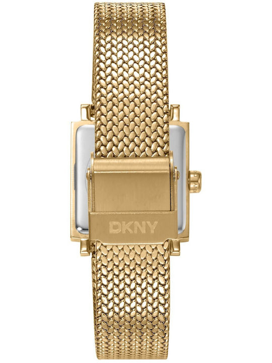 DKNY Дамски Часовник 24мм Кварцов с Жълта Метална Верижка