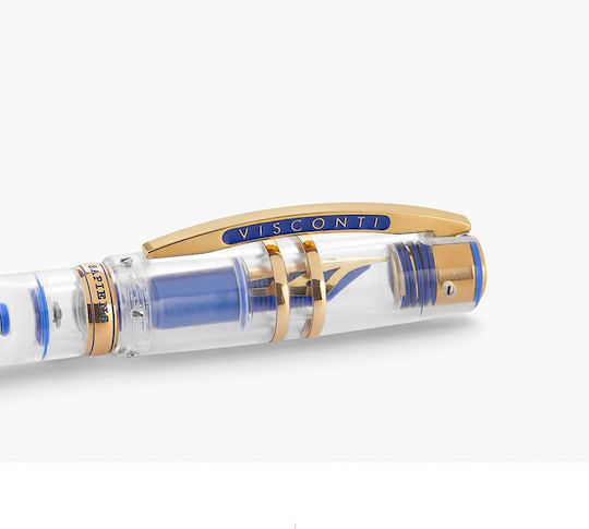Visconti Fountain Pen Transparent with Blue Ink