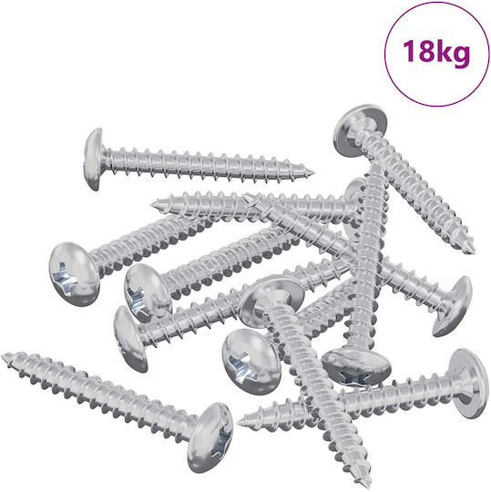 vidaXL Ξυλόβιδα Inox με Μήκος 4mm 8451τμχ 18kg