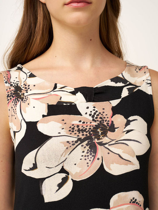 Sommer Midi Damenkleid Schwarz