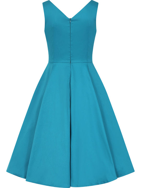 Vintage Summer Midi Dress for Wedding / Christening Turquoise