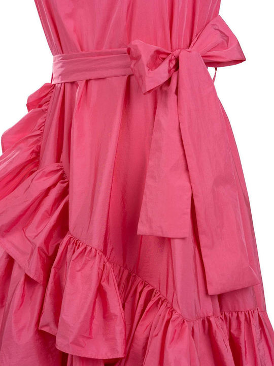Summer Maxi Dress for Wedding - Christening Fuchsia