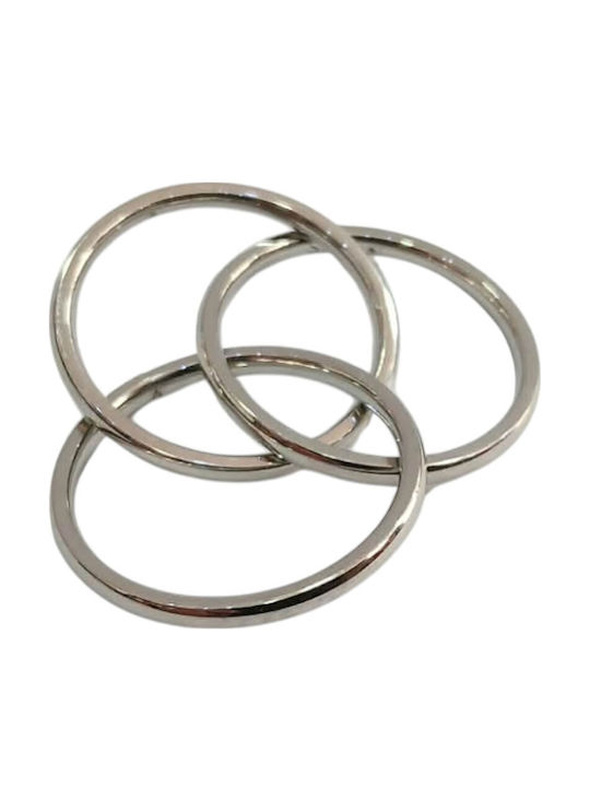Kalliopi Silver Γυναικείο Δαχτυλίδι Βεράκι από Ατσάλι