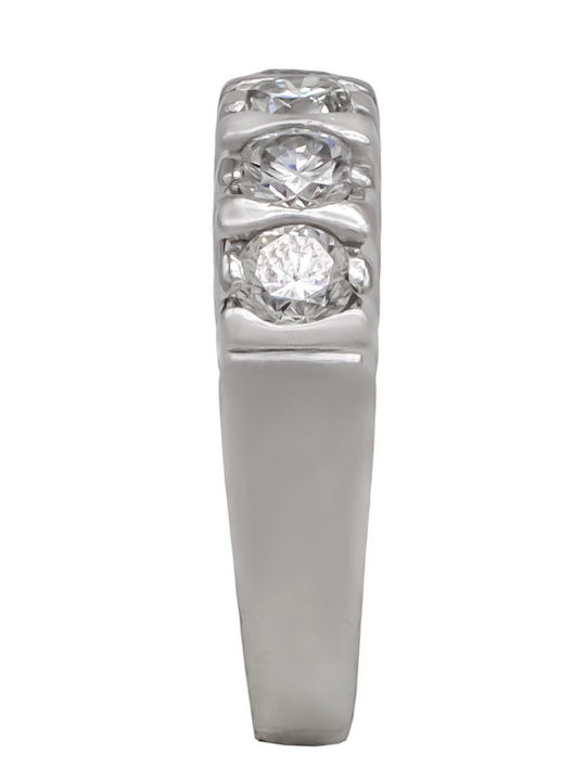 Savvas Design Women's Ring with Diamond from 18K White Gold