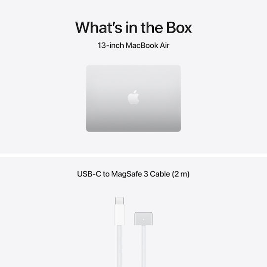 MacBook Air 13.6" IPS Retina Display (M5-10-Core/16GB/512GB SSD/8-Core GPU) Silver (International English Keyboard)
