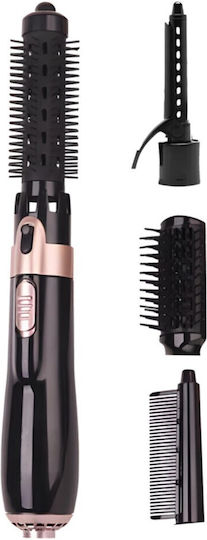 Uscător De Păr 4 În 1 Zola Uscare Îndreptare Ondulare Coafare Păr 550w 220v 4 Capete Interșanjabile 2 Trepte De Viteză Încălzire Rapidă Mâner Ergonomic 25 X 5 X 5 Cm Negru