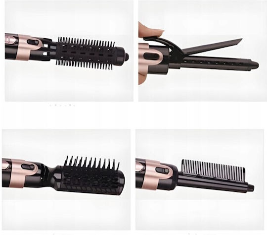 Uscător De Păr 4 În 1 Zola Uscare Îndreptare Ondulare Coafare Păr 550w 220v 4 Capete Interșanjabile 2 Trepte De Viteză Încălzire Rapidă Mâner Ergonomic 25 X 5 X 5 Cm Negru