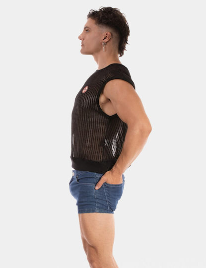 Barcode Berlin Sexy Men's Black Top