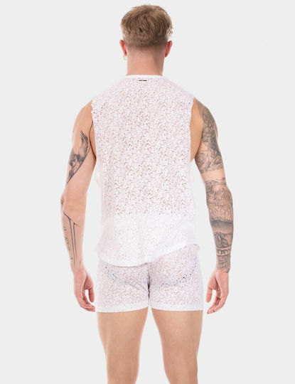 Barcode Berlin Sexy Ανδρικό Top Λευκό