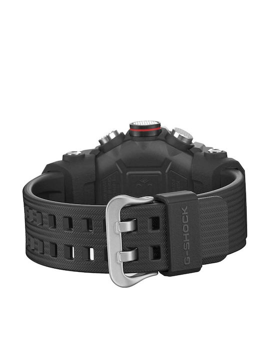 Casio Master G Mudmaster Digital Herrenuhr Chronograph Batterie mit Schwarz Gummi Armband