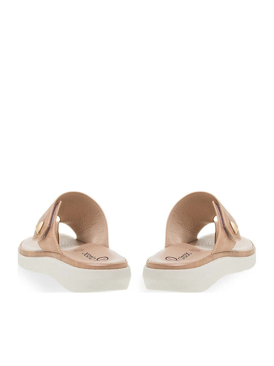 Leather Women's Anatomic Sandals Rose Gold