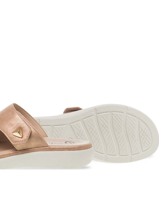 Leather Women's Anatomic Sandals Rose Gold