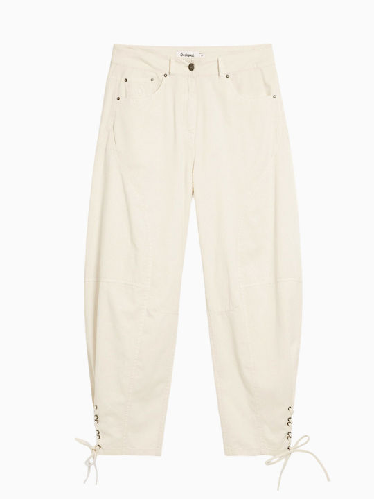 Women's Fabric Trousers Beige