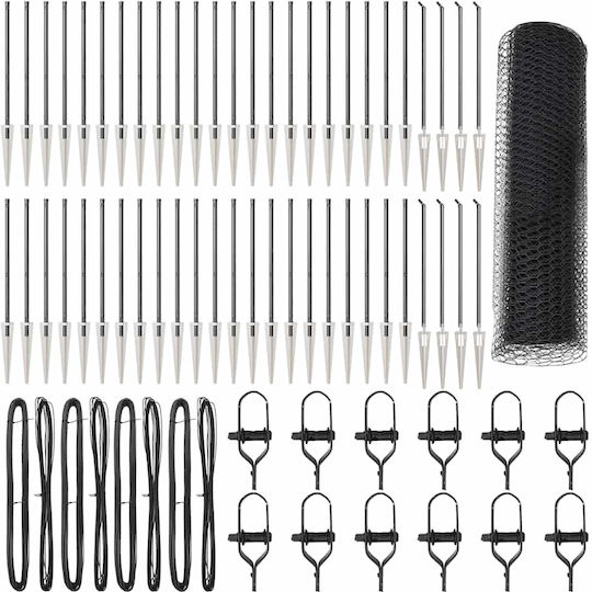 vidaXL Drahtzaun Set Grau 0,5x100m