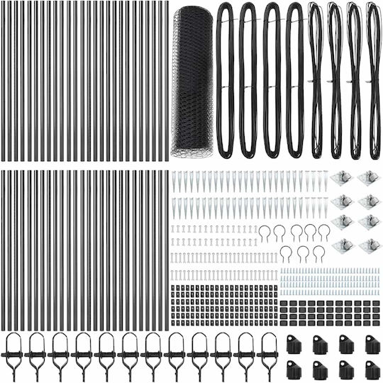 vidaXL Drahtzaun Set Grau 0,5x100m
