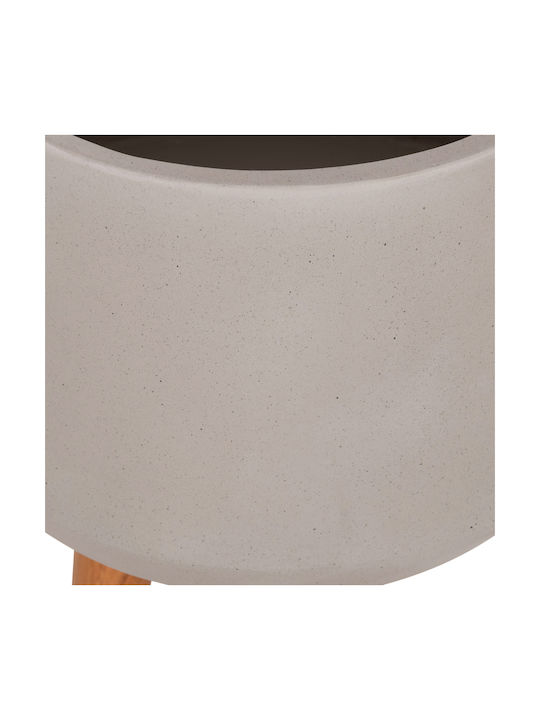 HomeMarkt Quan Concrete Flower Pot Gray 32x32cm